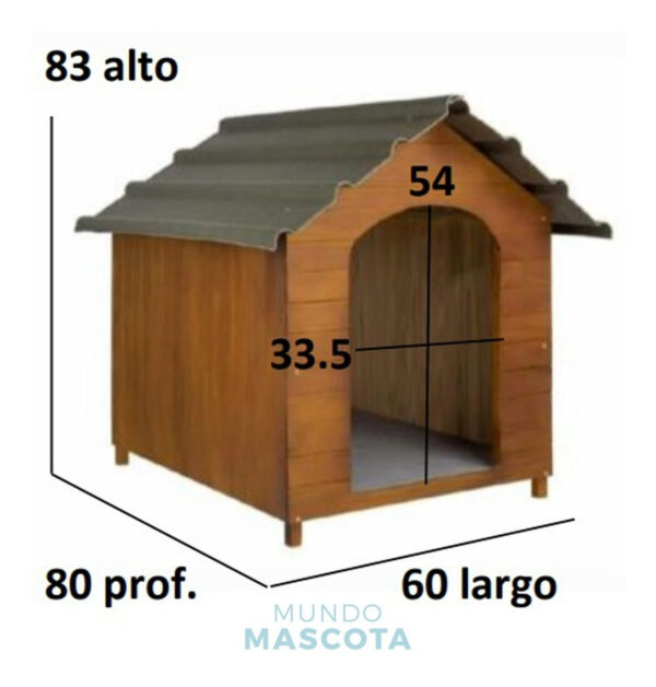 Casilla En Madera Para Perro Raza Mediana / Tamaño N°5 - Imagen 2