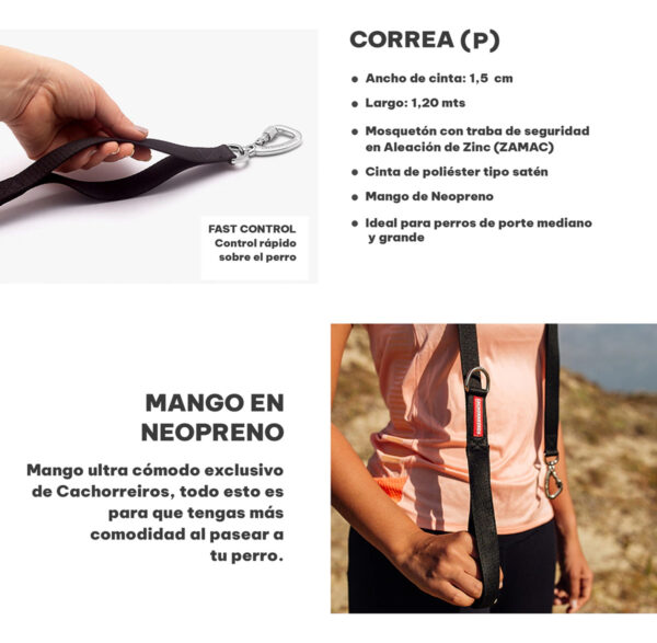 Correa Para Perro Cachorreiros / Paseo - Talle S - P - Imagen 2