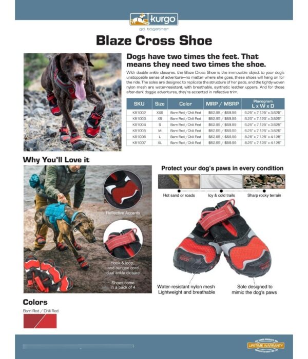 Zapato Para Perros Kurgo Blaze Cross / Talle L