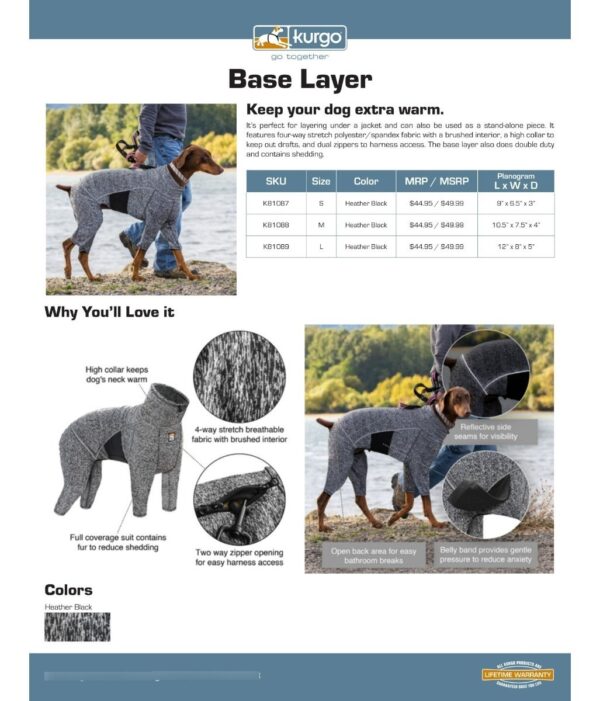 Camiseta Para Perros Kurgo Stowe / Talle M Negro - Imagen 3