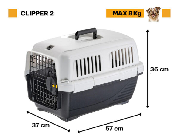 Jaula Transportadora Clipper 2 / Perro Pequeño o Gato - Imagen 8