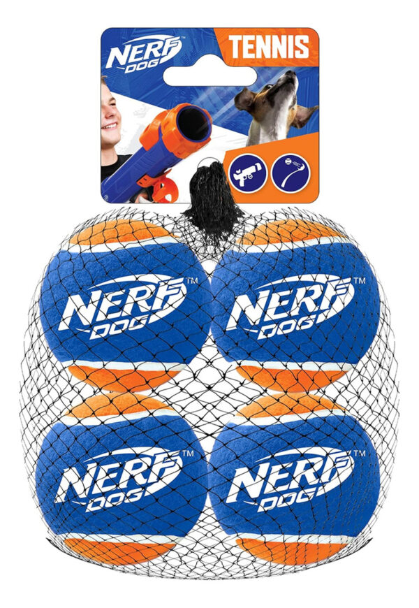 Pack 4 Pelota de Tennis 6 Cm para Perro / Nerf Dog