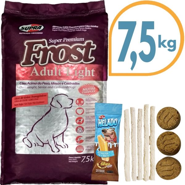 Comida Perro Frost Adulto Light / Senior 7.5 Kg + Regalo