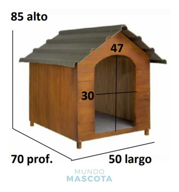 Casilla En Madera Para Perro Raza Mediana / Tamaño N°4 - Imagen 2