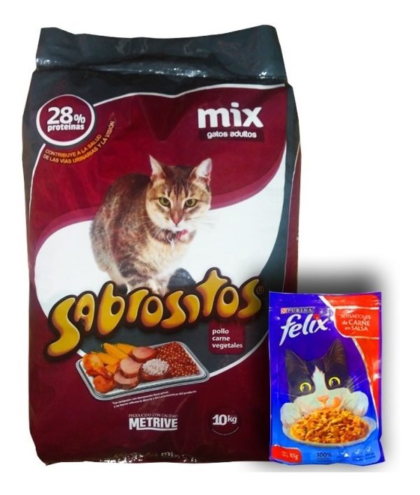 Alimento Sabrositos Gato Sabor Mix 10 Kg + Regalo + Envío