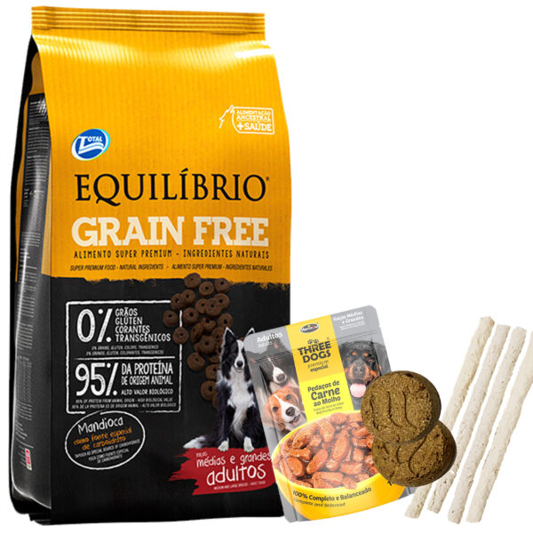 Equilibrio Grain Free Perro Adulto Raza Mediana y Grande 12 Kg