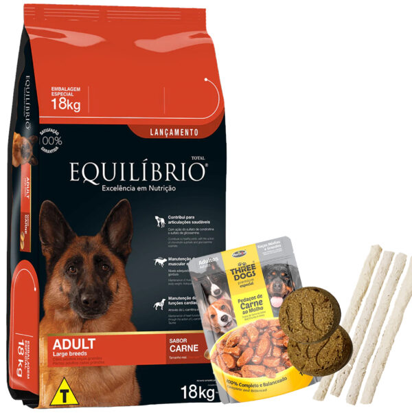 Equilibrio Perro Adulto Raza Grande Sabor Carne 18 Kg