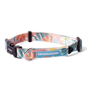 Collar De Paseo Para Perro Cachorreiros / Diseño Floreado