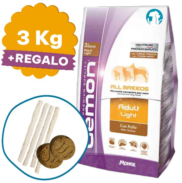 Gemon High Premium Perro Adulto Light / Pollo 3 Kg