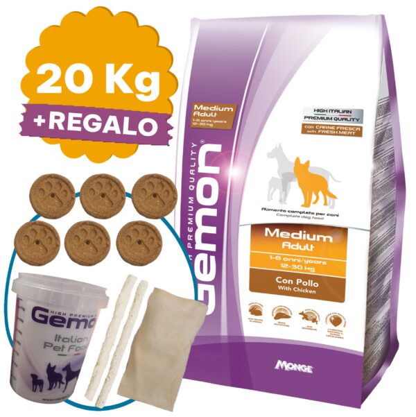 Gemon High Premium Perro Adulto Raza Mediana / Pollo 20 Kg