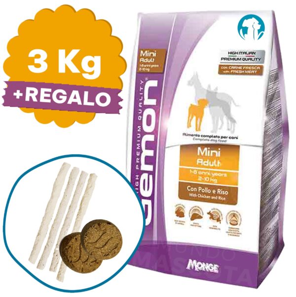 Gemon High Premium Perro Adulto Raza Pequeña / Pollo y Arroz 3 Kg
