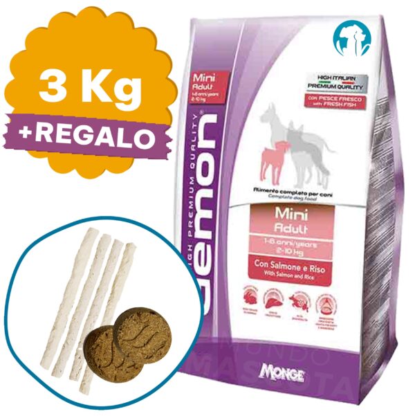 Gemon High Premium Perro Adulto Raza Pequeña / Salmón 3 Kg