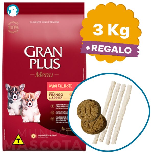 Gran Plus Perro Cachorro Raza Mini 3 Kg