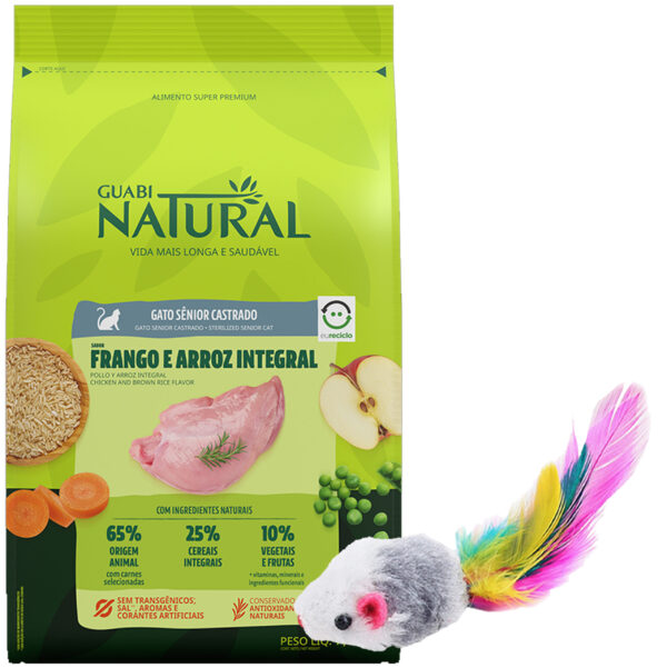 Guabi Natural Gato Senior Castrado Sabor Pollo y Arroz 1,5 Kg