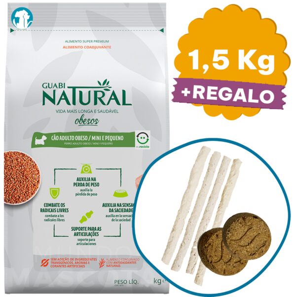 Guabi Natural Perro Light (Sobrepeso) Raza Mini y Pequeña 1,5 Kg