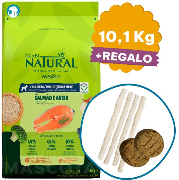 Guabi Natural Perro Adulto Sensitive Skin Raza Mini y Pequeña 10,1 Kg