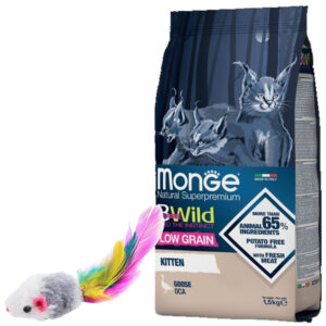 Monge Bwild Low Grain Gato Cachorro Sabor Ganso 1,5 Kg