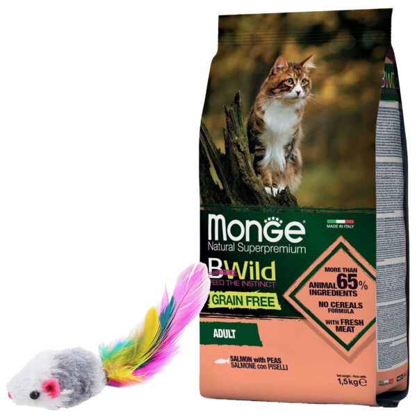 Monge Bwild Grain Free Gato Adulto Sabor Salmón 1,5 Kg