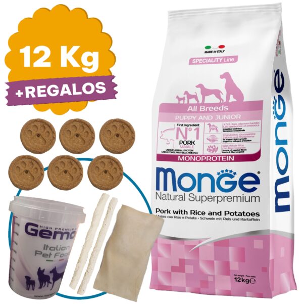 Monge Monoprotein Perro Cachorro Sabor Cerdo 12 Kg