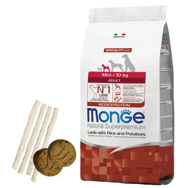 Monge Monoprotein Perro Adulto Raza Pequeña Sabor Cordero Y Arroz 7,5 Kg