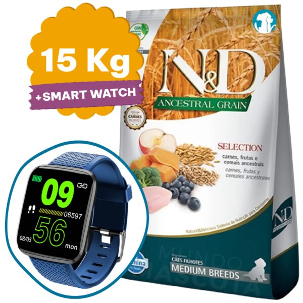 N&D Ancestral Grain Perro Cachorro Mediano 15 Kg