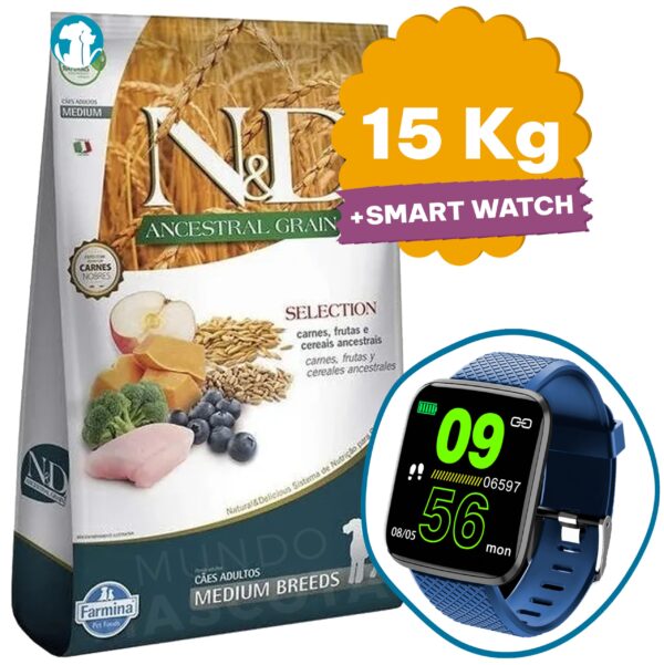 N&D Ancestral Grain Perro Adulto Mediano 15 Kg
