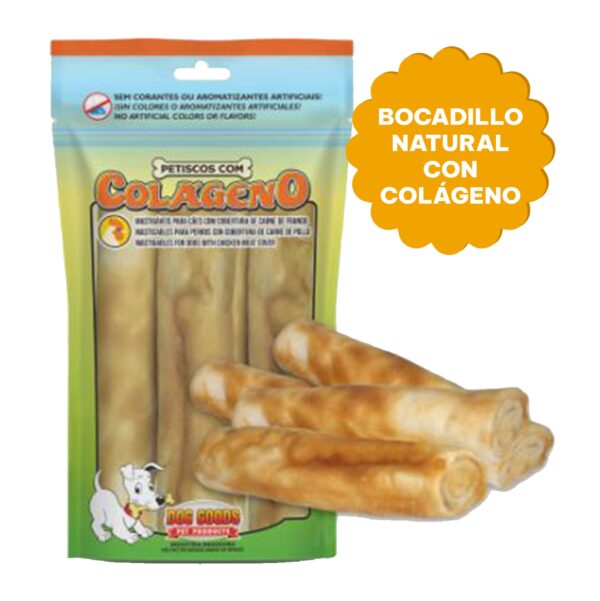 Snack Rolo Digerible Para Perro Sabor Pollo Con Colágeno