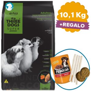Three Dogs Super Premium Raza Mini y Pequeña 10,1 Kg