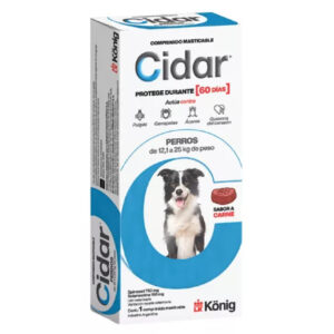 Pastilla Perro Antipulga Garrapata Cidar 12,1-25 Kg 60 Días