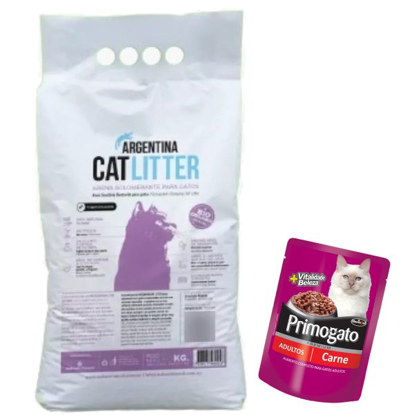 Arena Aglomerante Argentina Cat Litter Lavanda 14 Kg