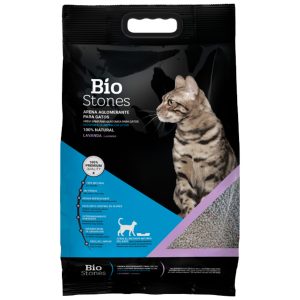 Arena Sanitaria Aglomerante Gato Bio Stones 25 Kg