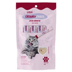 Snack Lopets Creamy Gato 60 g / 4 Unidades