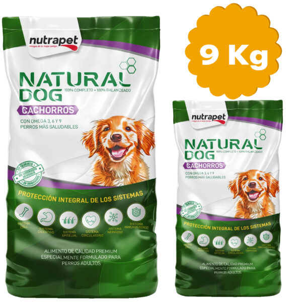 Natural Dog Perro Cachorro 9 Kg (7 + 2)