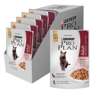 Pouch Pro Plan Gato Adulto Salmón 85 g / 30 Unidades