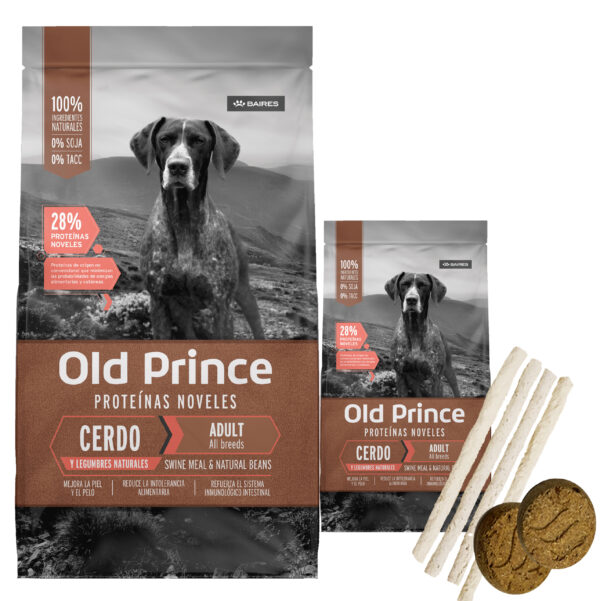 Old Prince Noveles Adulto Sabor Cerdo y Legumbres 18 kg (15 + 3)