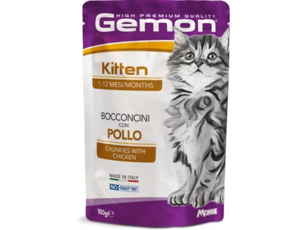 Pouch Gemon Kitten Pollo 100 Gr