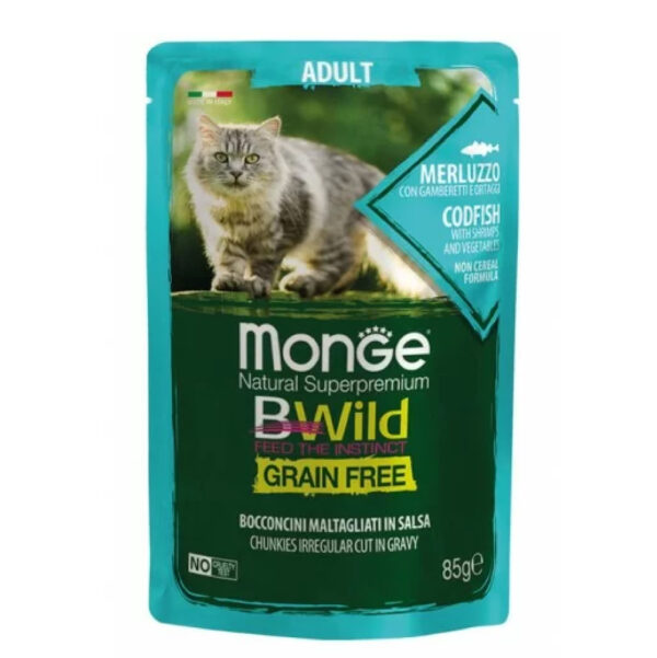 Pouch Monge Bwild Adult Merluza 85gr