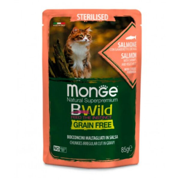 Monge Bwild Grain Free Sterilised Gato 85gr