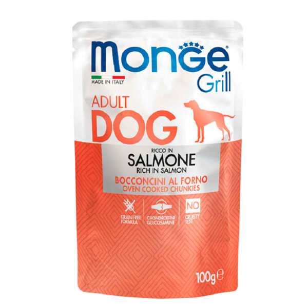 Pouch Monge Perro Adulto Sabor Salmon 100 Gr