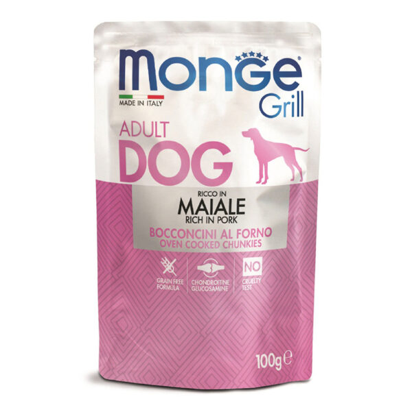 Pouch Monge Perro Adulto Cerdo 100gr