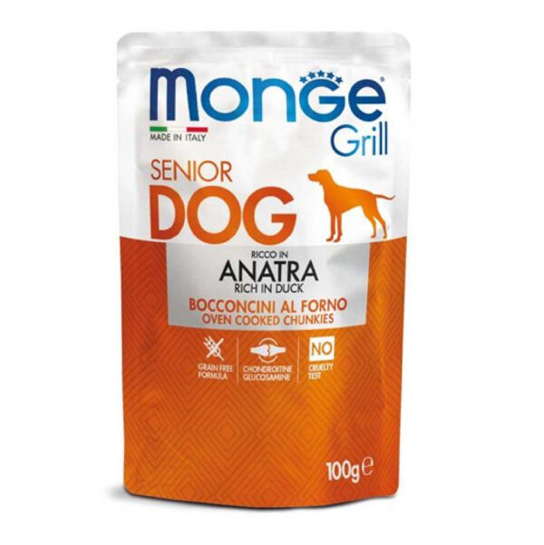 Pouch Monge Perro Senior Sabor Pato 100 Gr