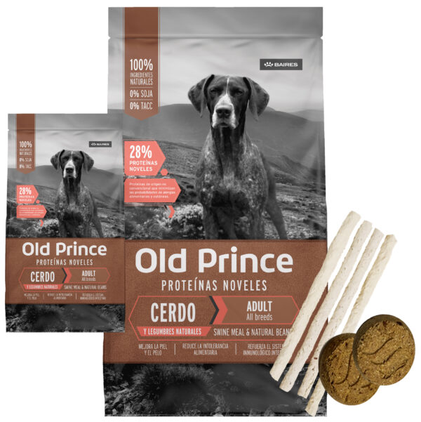 Old Prince Noveles Perro Adulto Sabor Cerdo y Legumbres 18 Kg (15 + 3)