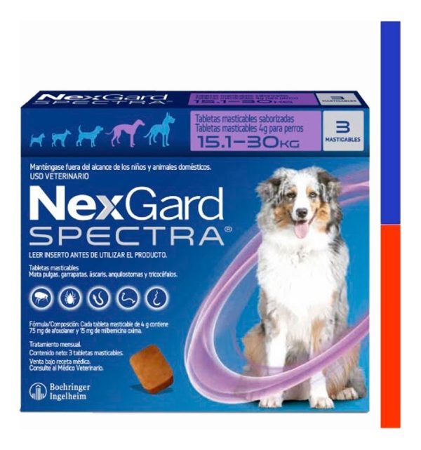 Nexgard Spectra 15/30 Antiparasitario Interno Y Externo X3