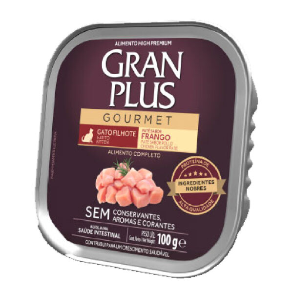 Paté Gran Plus Gato Cachorro Sabor Pollo 100gr