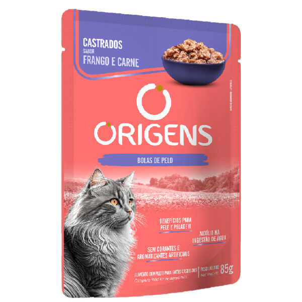 Pouch Gato Castrado Origens Pollo Y Carne 85 Gr
