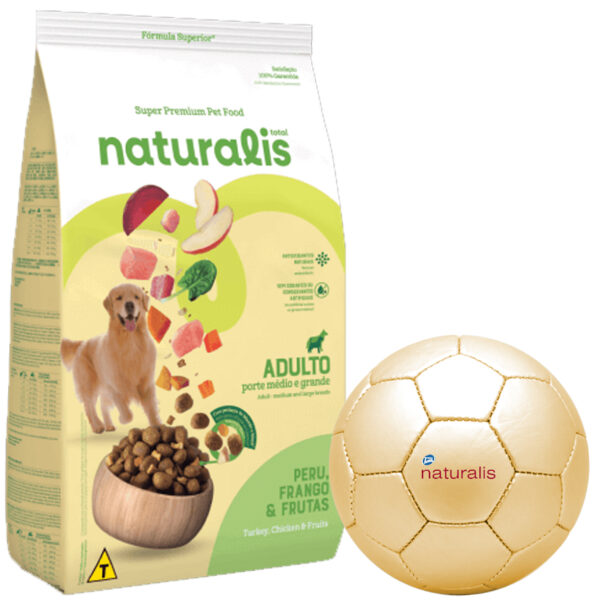 Naturalis Perro Adulto Mediano y Grande 12 Kg / Sabor Pollo, Pavo y Frutas