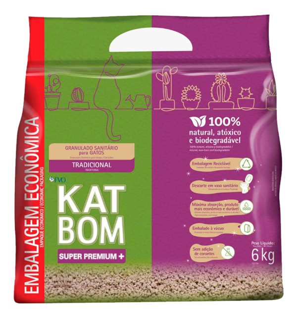 Arena Sanitaria Kat Bom Sin Aroma 6 Kg