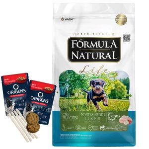 Fórmula Natural Life Perro Cachorro Mediano y Grande Pollo y Manzana 15 kg