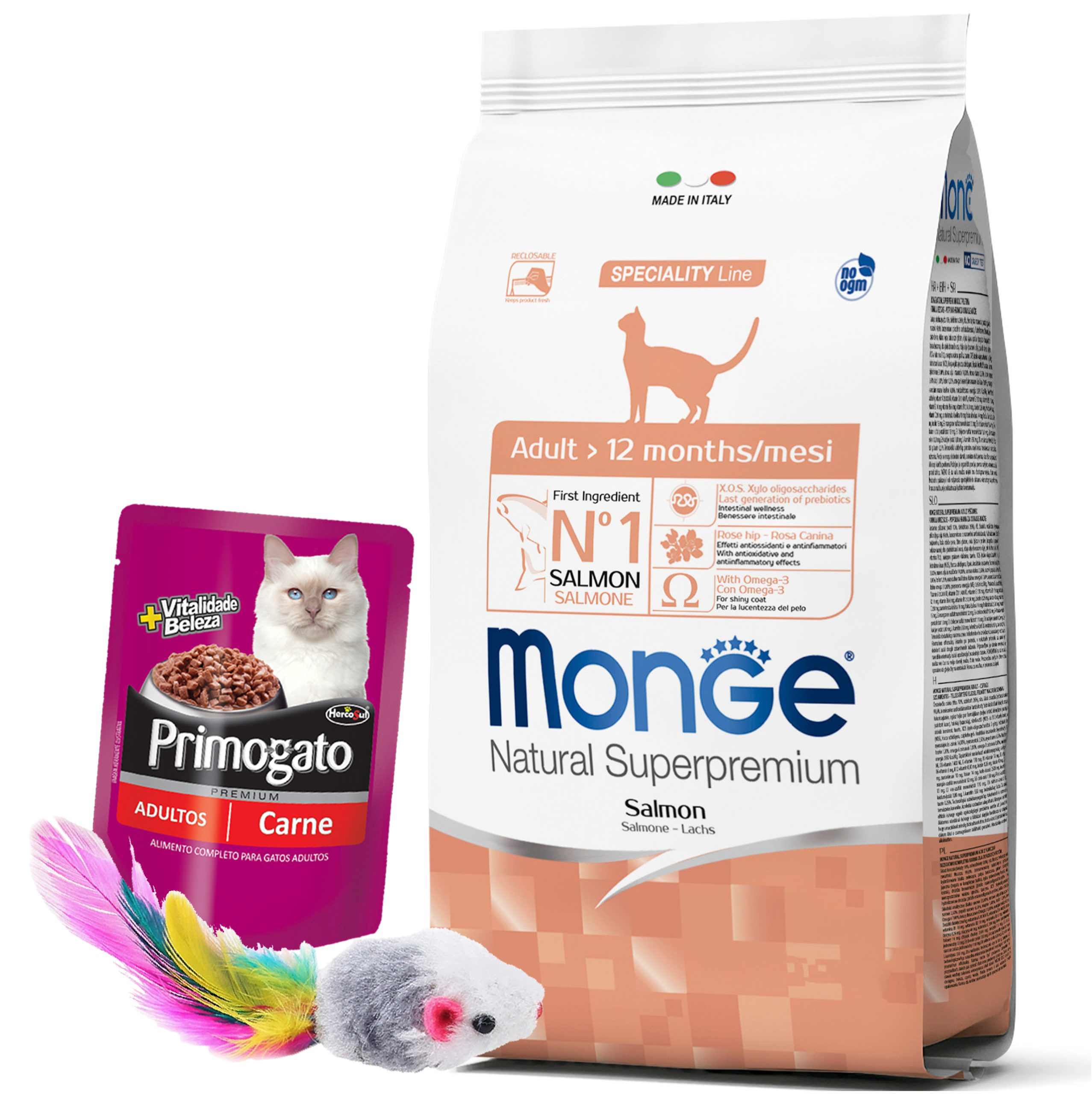 Monge Monoprotein Gato Adulto Sabor Salmón 1,5 Kg