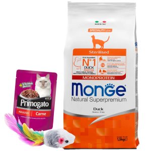 Monge Monoprotein Gato Adulto Sterilised Sabor Pato 1,5 Kg